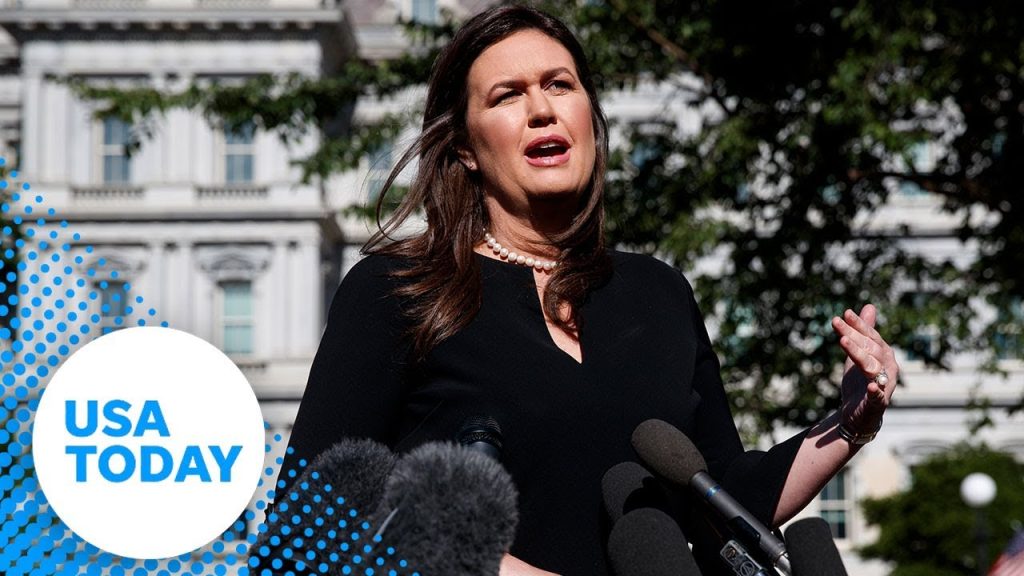 Sarah Sanders makes comments outside White House | USA TODAY