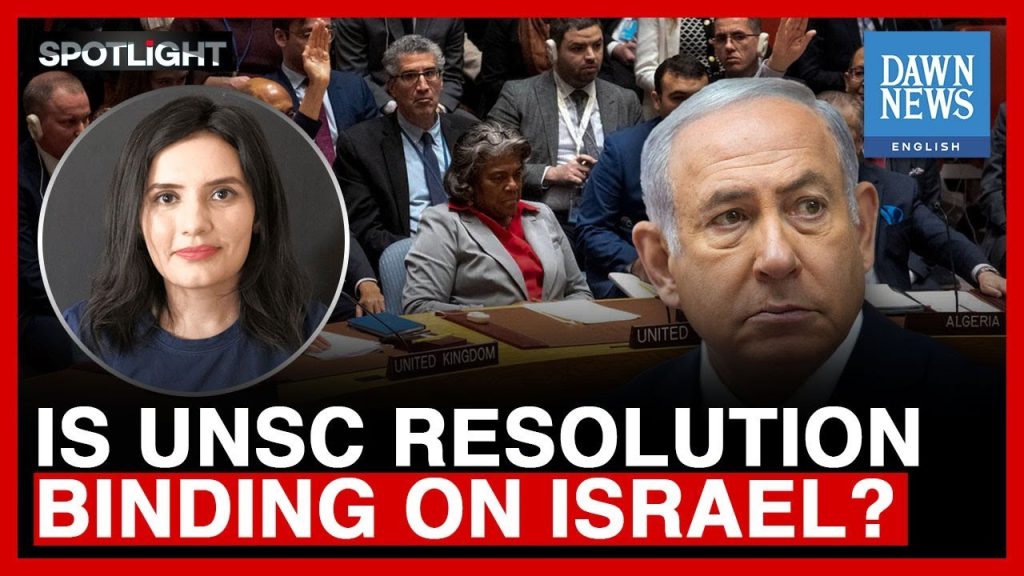 Is UNSC Resolution Binding On Israel? | Dawn News English