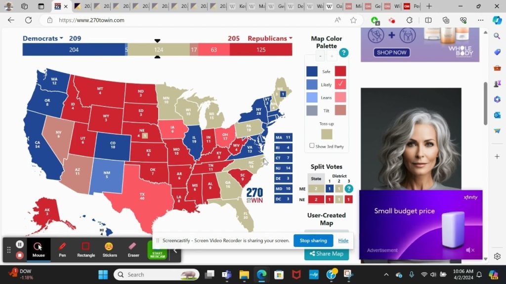 2024 U.S. Presidential Election Prediction – April 2nd