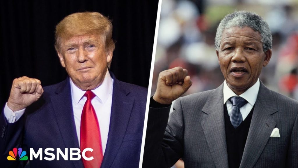 Trump again compares himself to Nelson Mandela