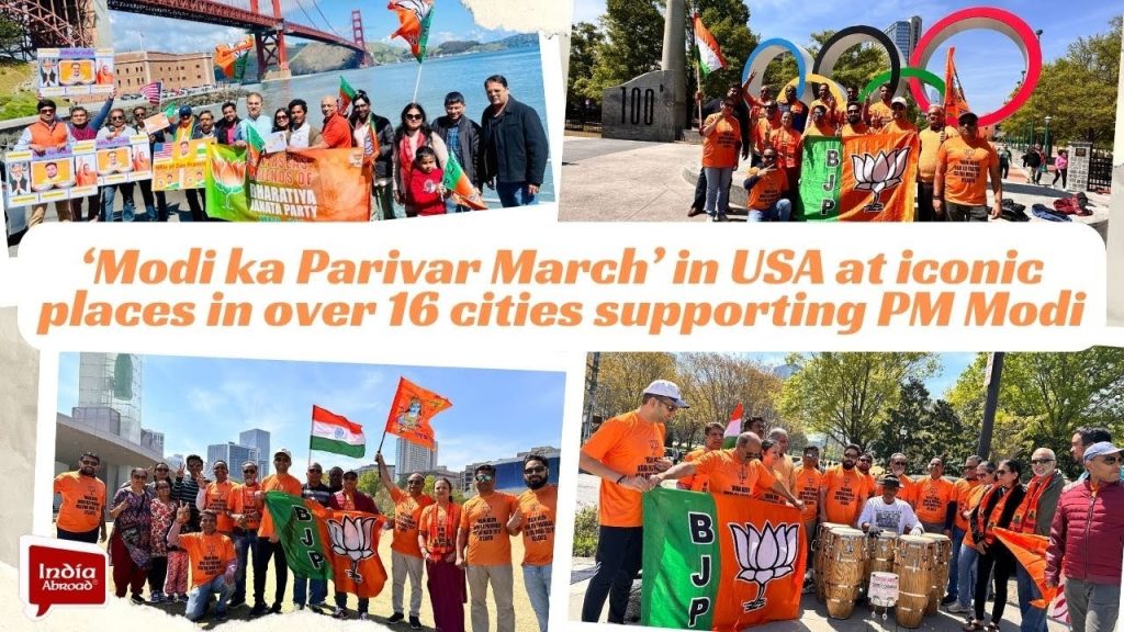 Overseas Friends of BJP organized ‘Modi ka Parivar March’ in USA at iconic places in over 16 cities