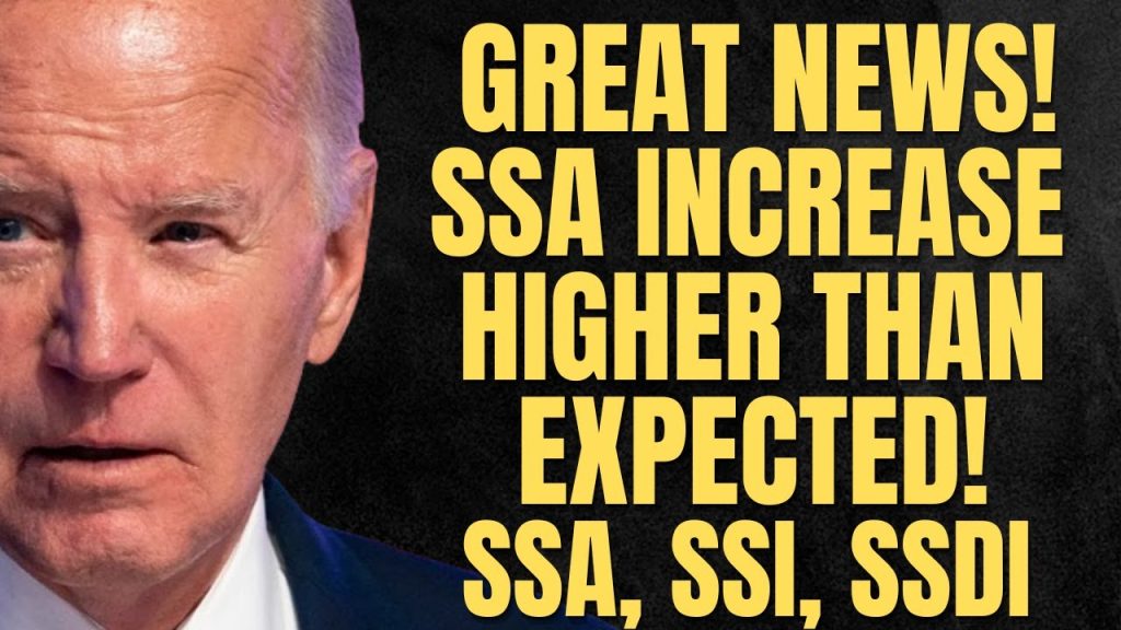 GREAT NEWS! Social Security Increase MORE Than Expected | SSA, SSI, SSDI Payments