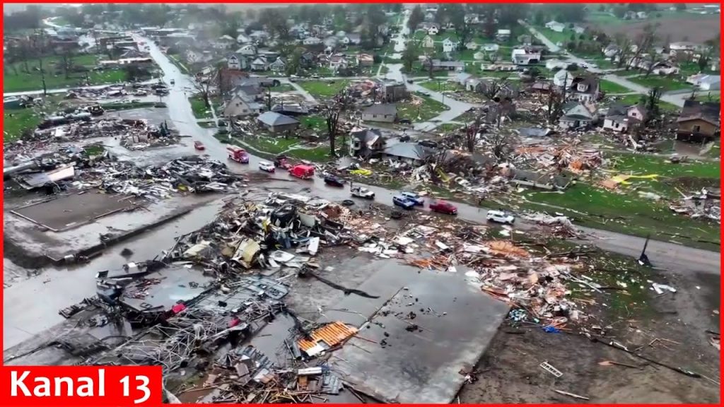 TERRIFYING DRONE FOOTAGE WAS SHARED after natural disaster in the US