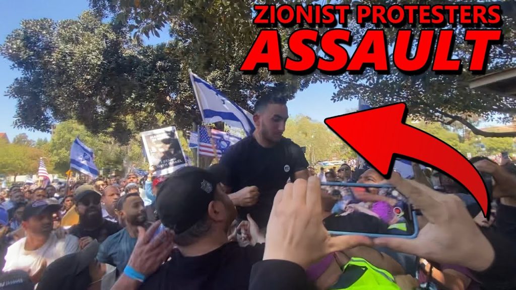 Zionist DIVE BOMB ASSAULTS Pro-Palestine USC Student Protesters