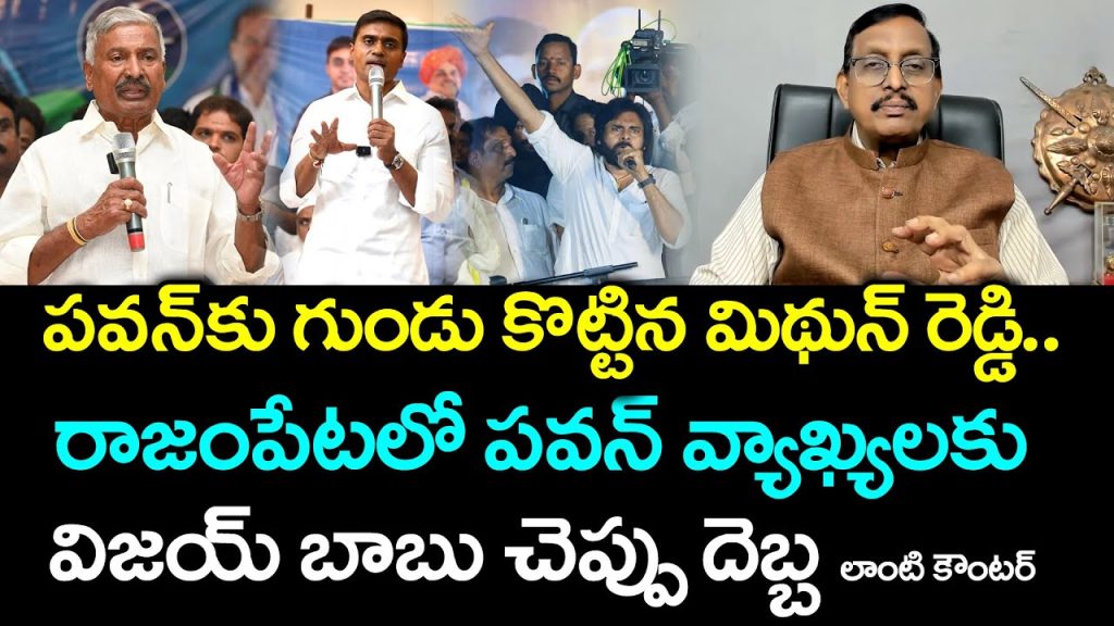 Analyst Vijay Babu Counter to Pawan Kalyan Comments : PDTV News